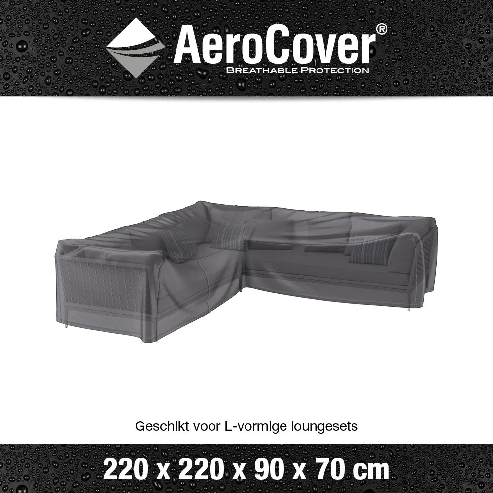 AeroCover Loungesethoes Hoekset 220 X 220 X 70 Cm - Afbeelding 3