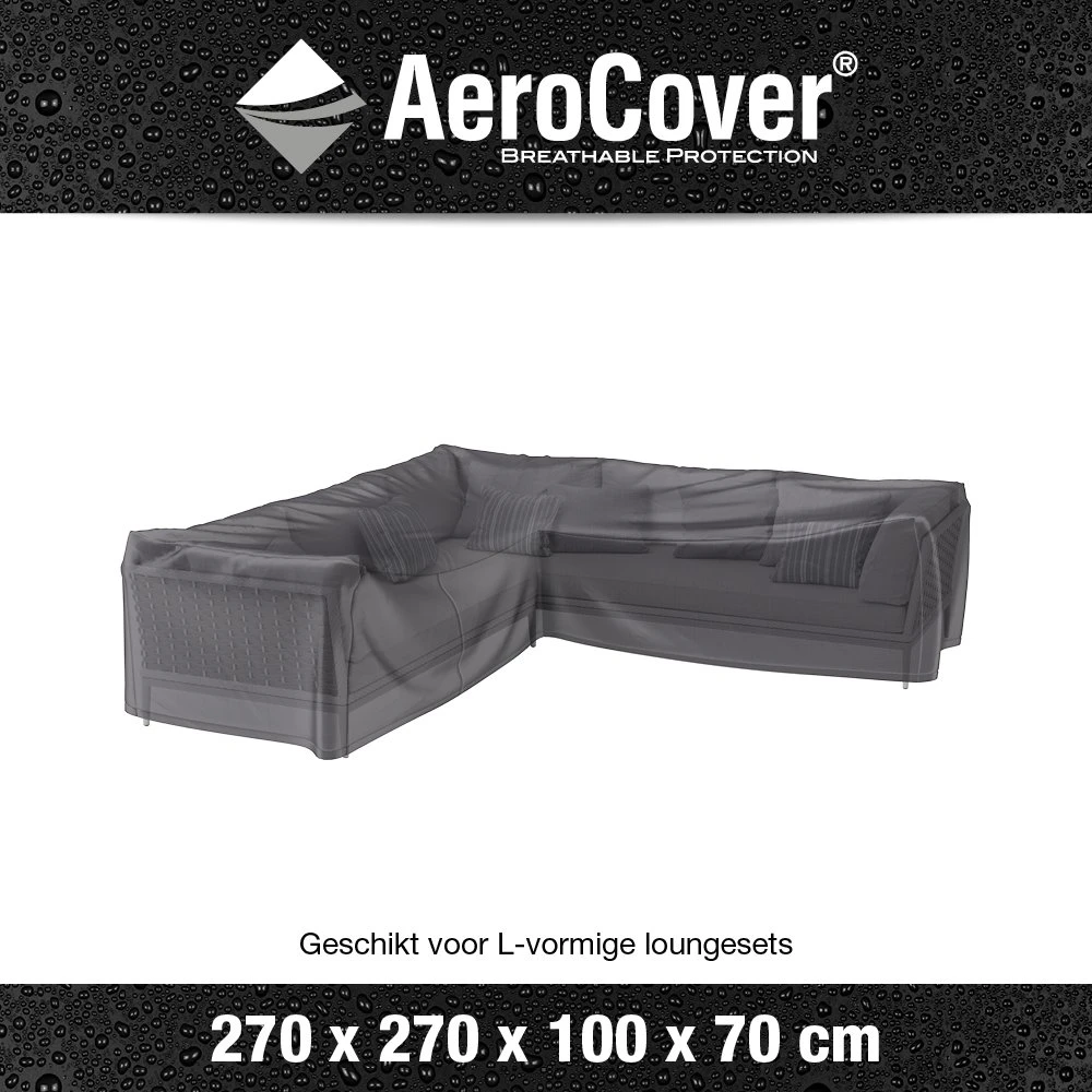 AeroCover Loungesethoes Hoekset 270 X 270 X 70 Cm - Afbeelding 3