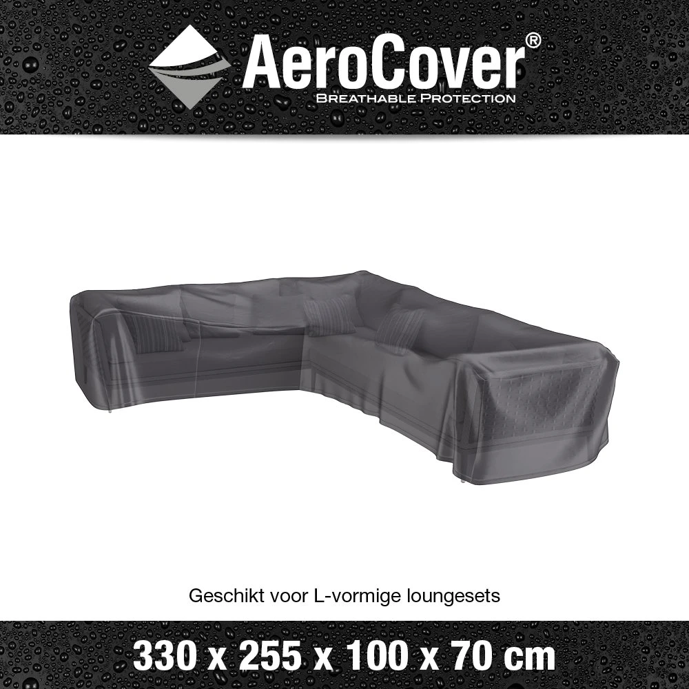 AeroCover Loungesethoes Hoekset Links 330 X 255 X 70 Cm - Afbeelding 3