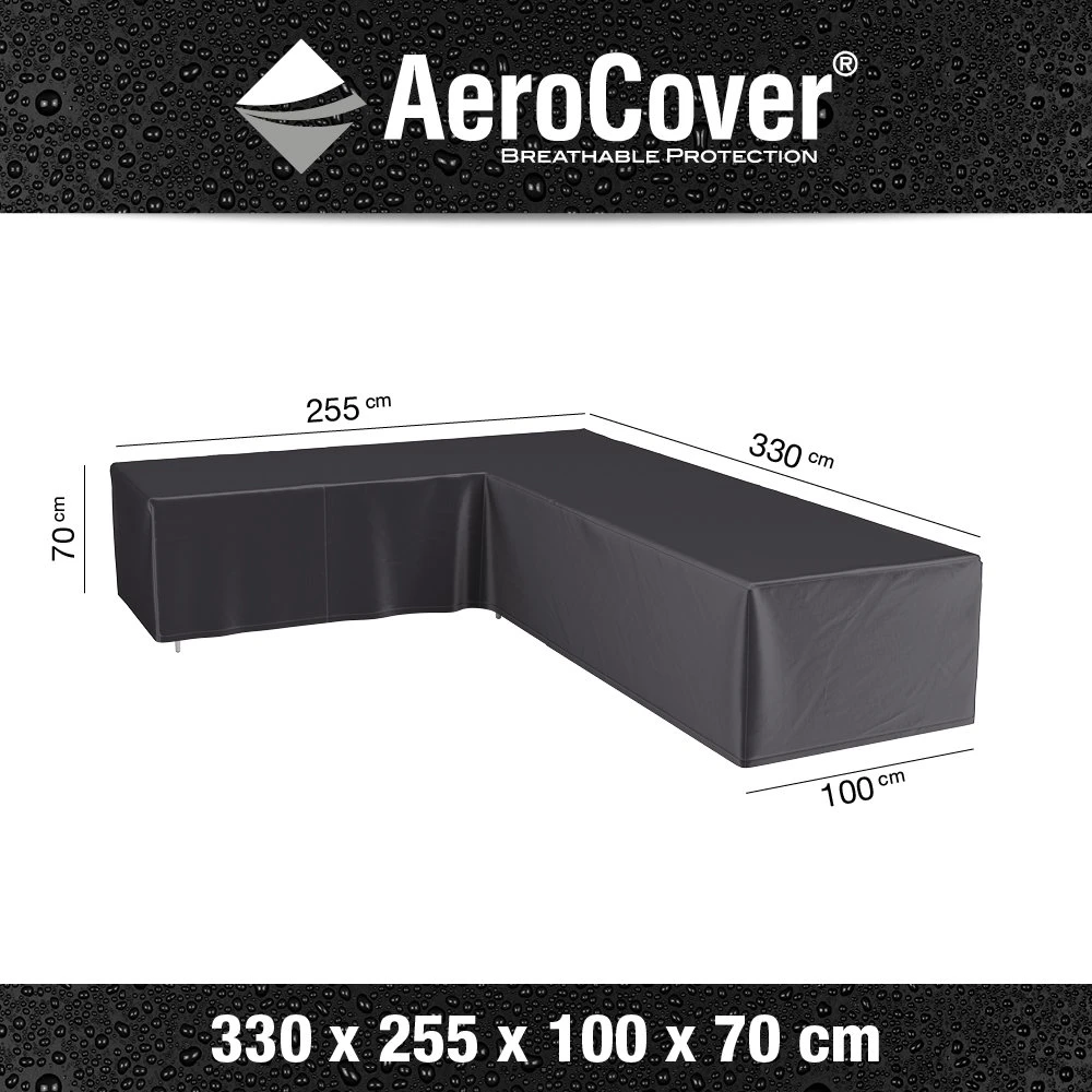 AeroCover Loungesethoes Hoekset Links 330 X 255 X 70 Cm - Afbeelding 4