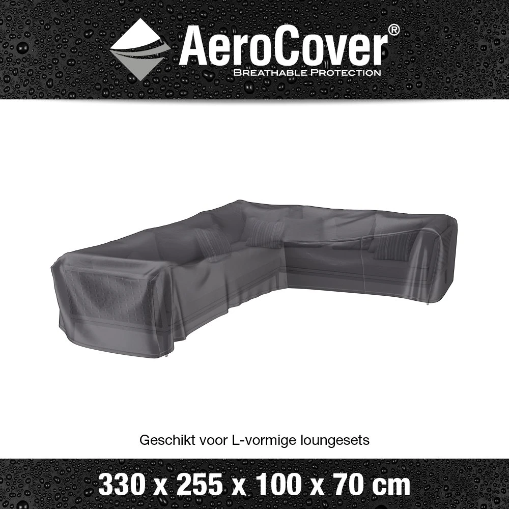 AeroCover Loungesethoes Hoekset Rechts 330 X 255 X 70 Cm - Afbeelding 3