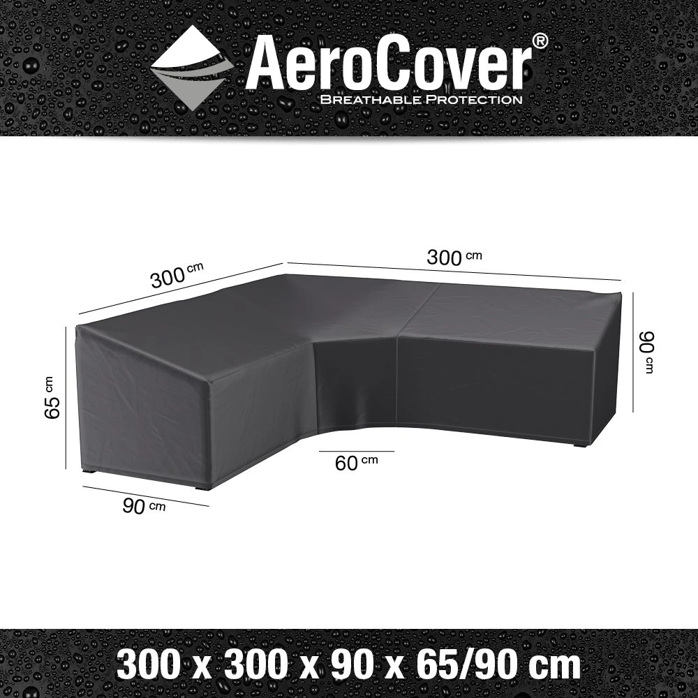 AeroCover Loungesethoes Hoekset Trapeze 300 X 300 X 65/90 Cm - Afbeelding 4