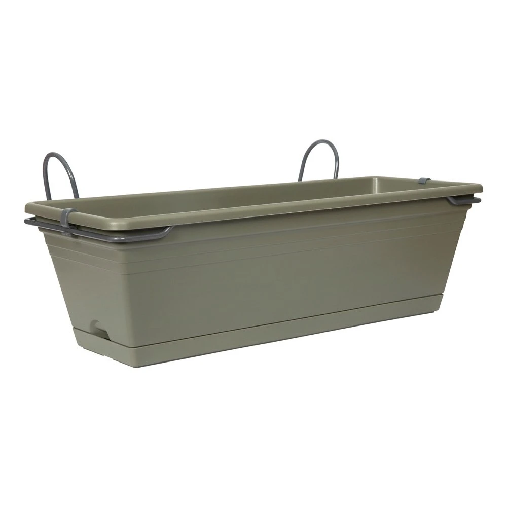 Balkonbak Chill Trough Set Olive Green - 50 X 19,5 X 20 Cm