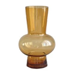 Bloemenvaas Amber Handgeblazen - H 31 X D 19 Cm
