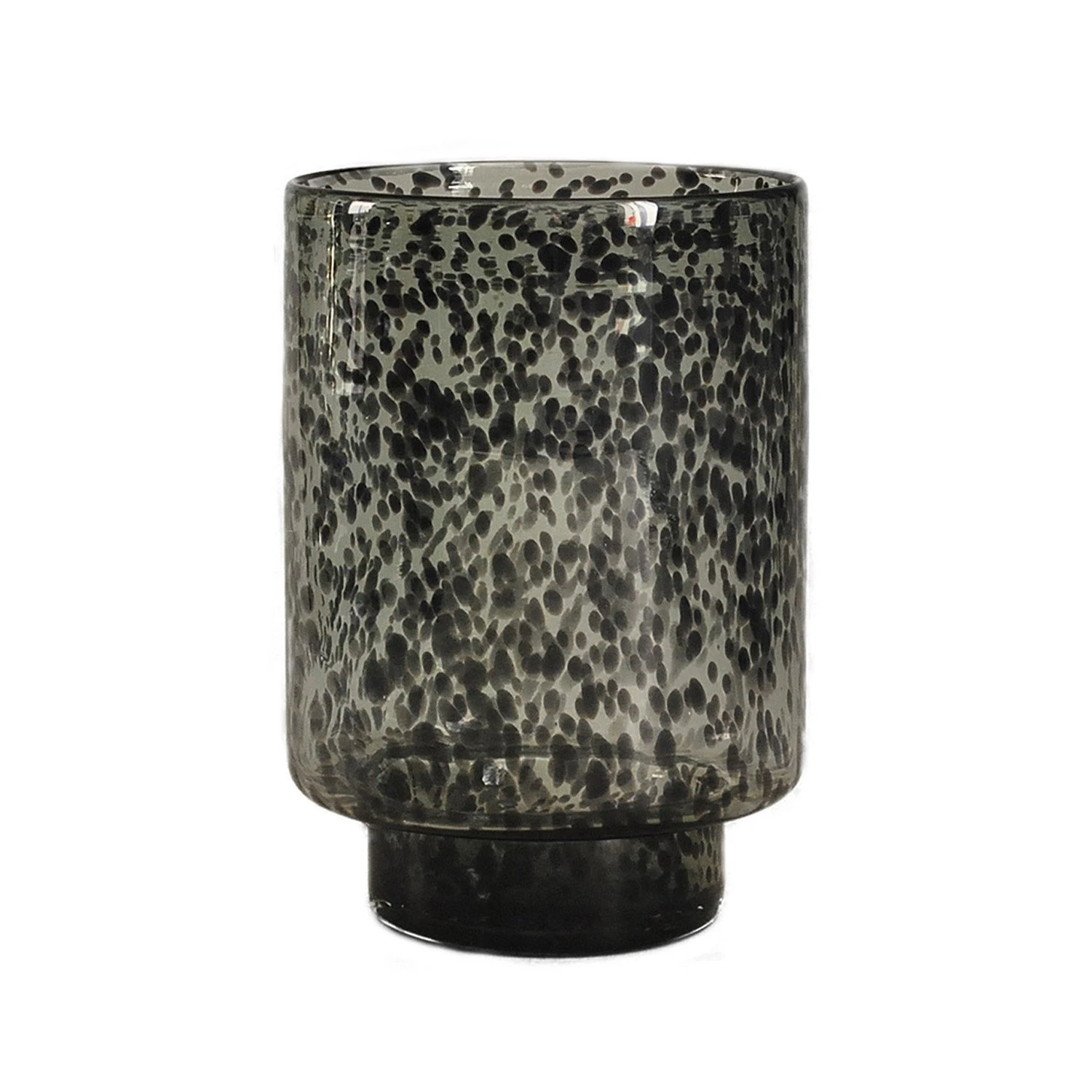 Bloemenvaas Black Cheetah Handgeblazen - H 25 X D 17,5 Cm