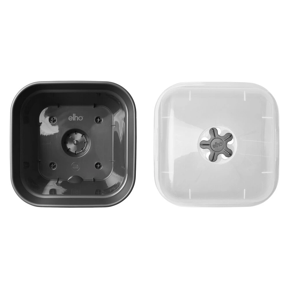 Elho Green Basics Kweekpot Vierk. Allin1 20 Cm Zwart - Afbeelding 4