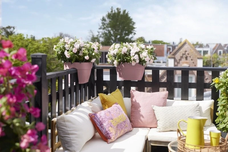 Elho Plantenbak Vibia Campana Flower Bridge 40cm Roze - Afbeelding 5