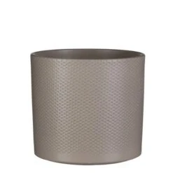 Era Pot Rond Taupe Relief - H21,5xd23cm