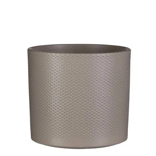 Era Pot Rond Taupe Relief - H21,5xd23cm