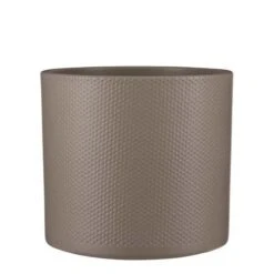 Era Pot Rond Taupe Relief - H26xd28cm