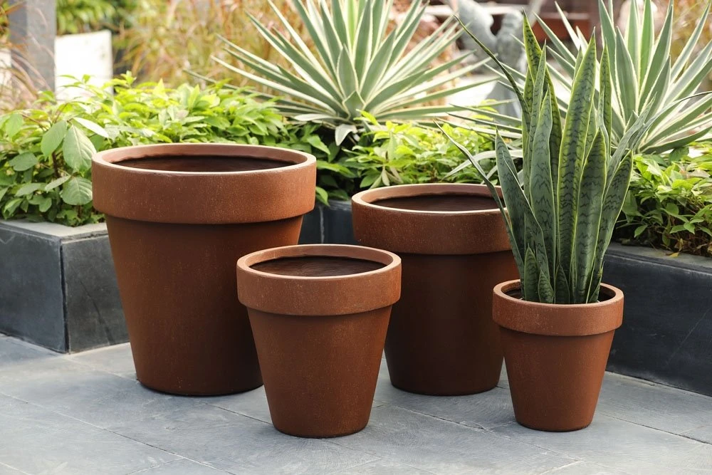 Fibre Clay Pot - 37 X 37 X 38 Cm - Afbeelding 2