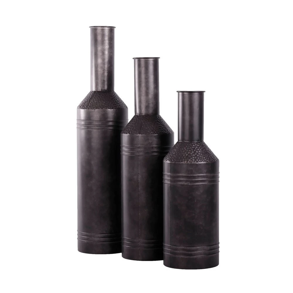 Fles Metaal Rustique Black - H 57 X D 18 Cm - Afbeelding 2