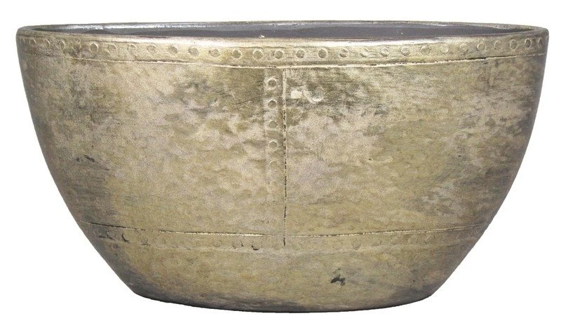 Floran Ovaal Fien 49x20x25cm Industrieel Goud