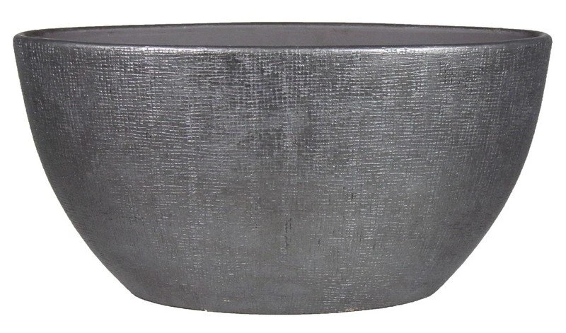 Floran Ovaal Mira 49x20x25cm Industrieel Zwart