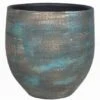 Floran Pot Madeira D34 H34cm Blauw Goud