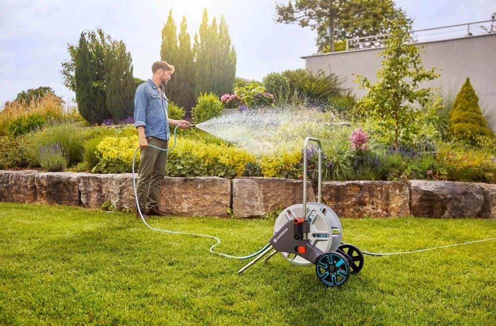 GARDENA Slangenwagen Metaal AquaRoll M Set (20m) - Afbeelding 4