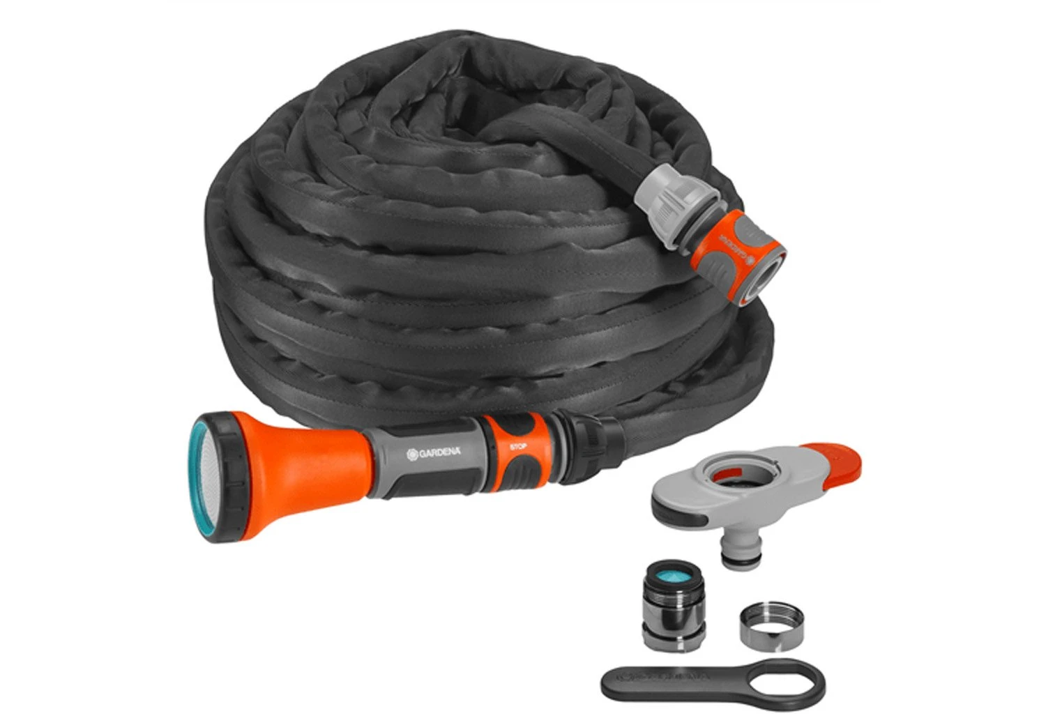 GARDENA Textielslang Liano™ 10 M Set Met Aansluitset Voor Binnenkranen