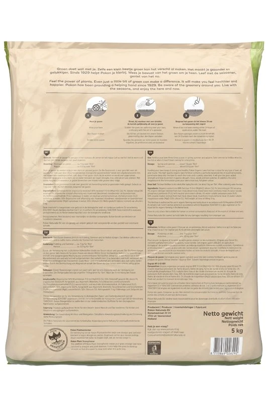 Pokon Bio Gazonmest 5kg Voor 75m² - Afbeelding 2