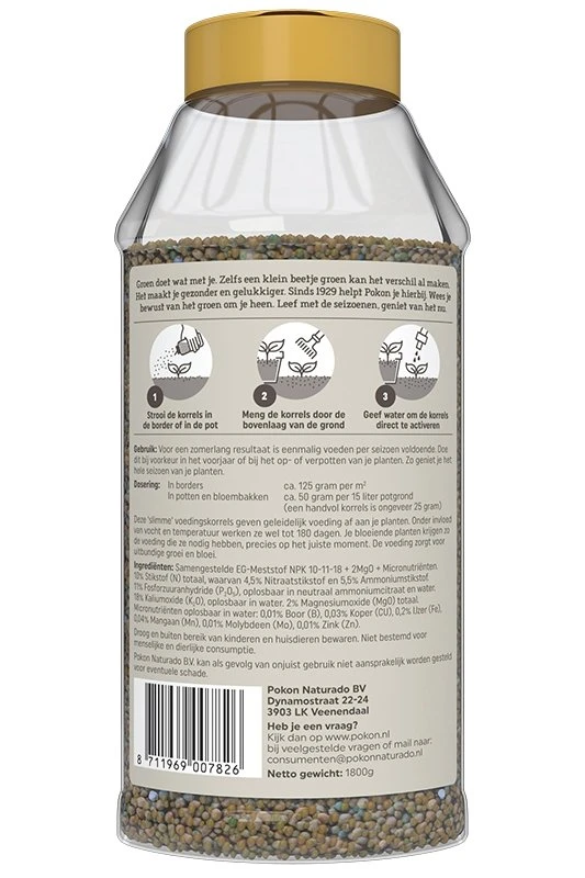 Pokon Terras & Balkon Planten Voedingskorrels 1800g - Afbeelding 2