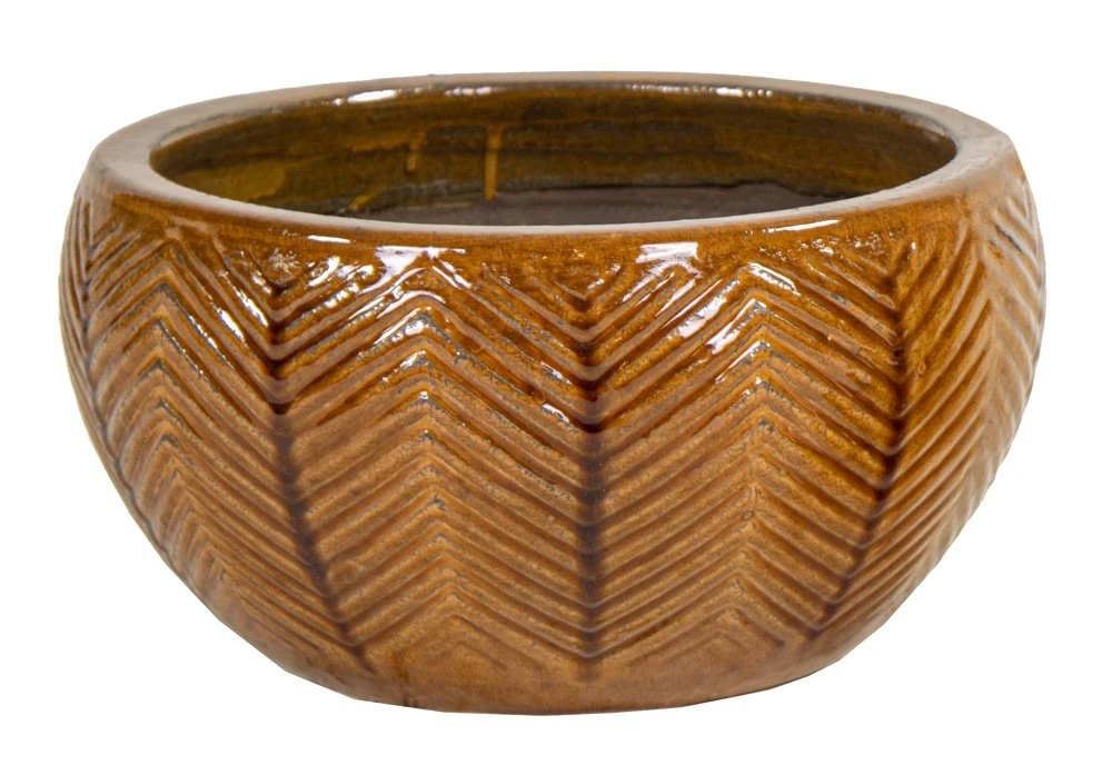 Portly Bowl Fishbone Honey - Ø 40 X H 21,5 Cm