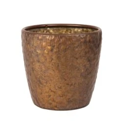 Pot Metaal Antique Copper (Incl. Liner) - Ø 19 X H 18 Cm