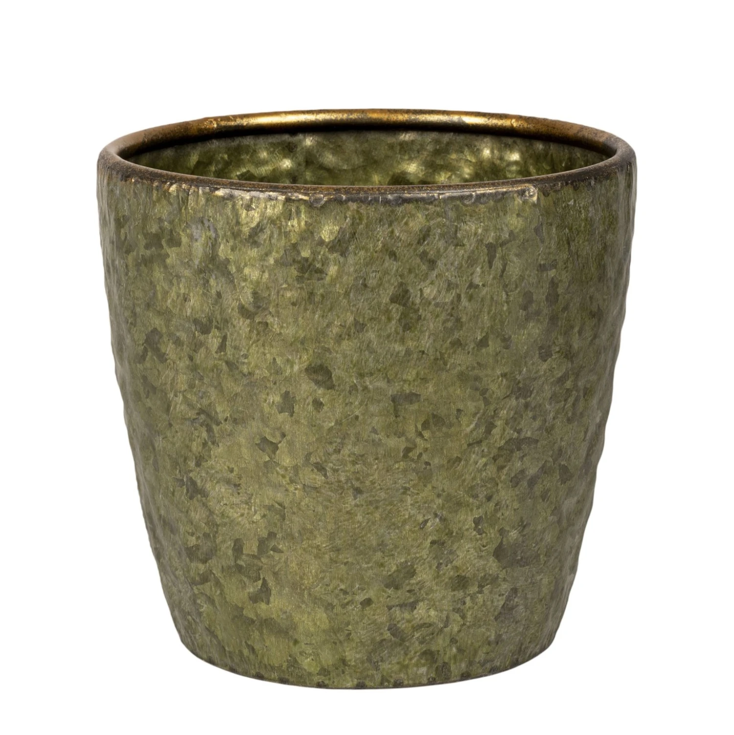 Pot Metaal Antique Gold (Incl. Liner) - Ø 19 X H 18 Cm