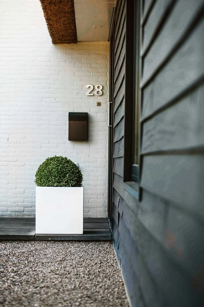 Pot Vierkant Wit - 40 X 40 X 40 Cm - Afbeelding 2