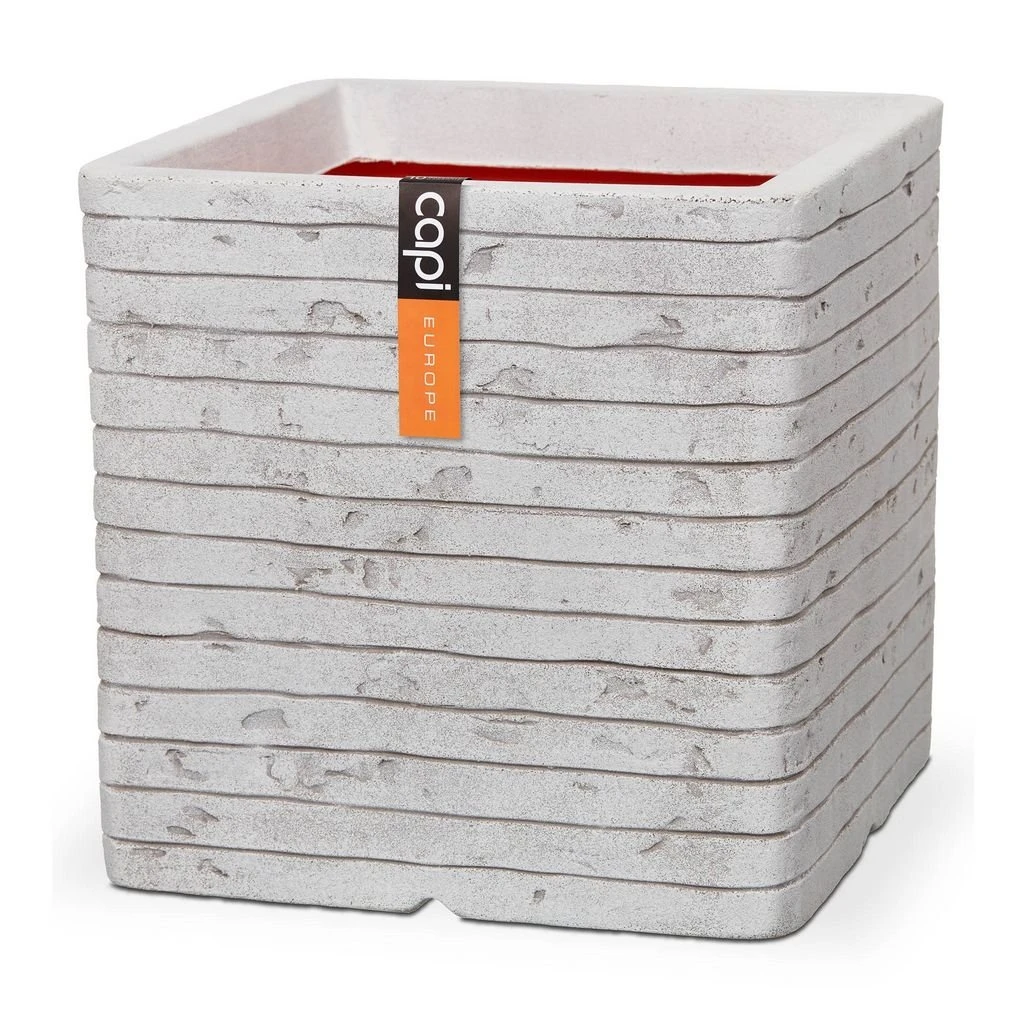 Pot Vierkant Row NL 30x30x30 Ivoor