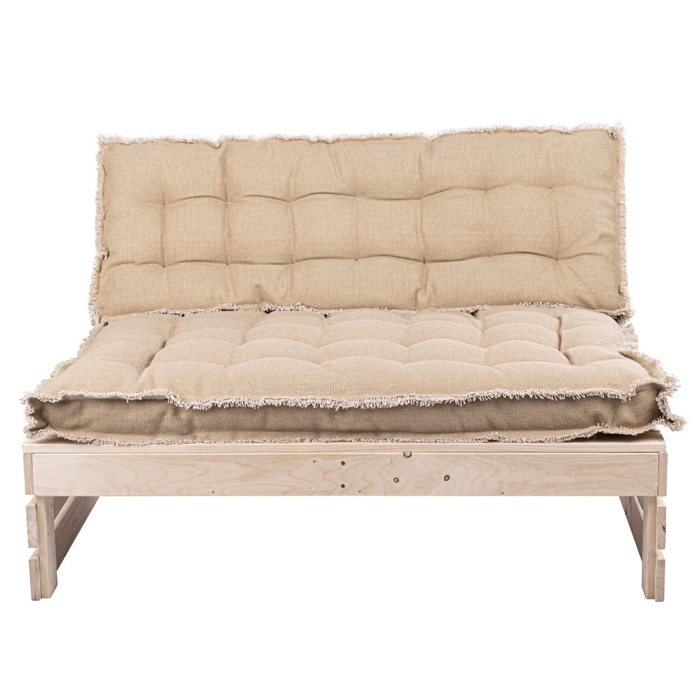 Palletkussen RAFFELED Natural - 120 X 40 X 8 Cm - Afbeelding 2