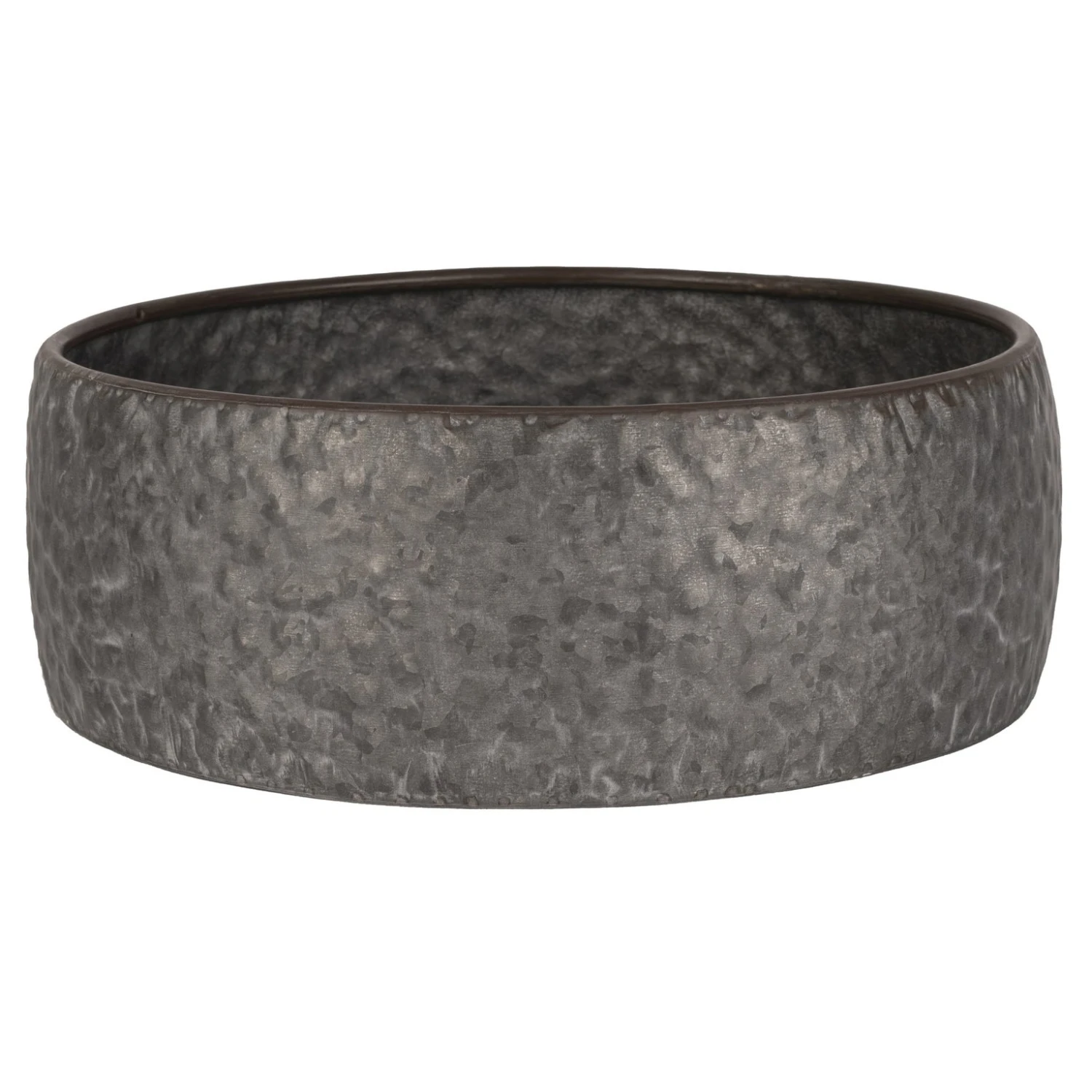 Schaal Metaal Antique Grey - Ø 35 X H 12,5 Cm