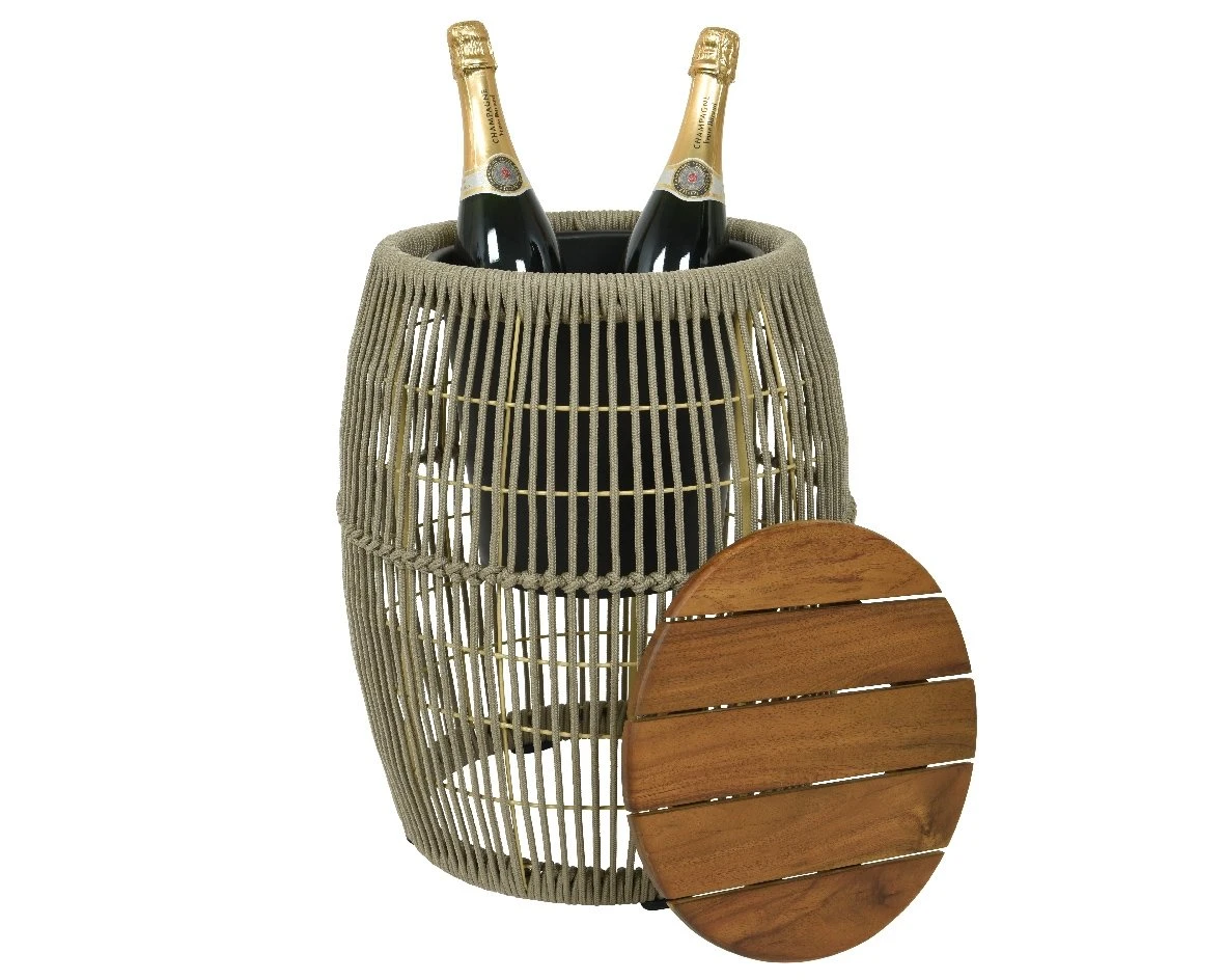 Seville Bijzet Tuintafel Beige - Ø 40 X H 49 Cm - Afbeelding 4