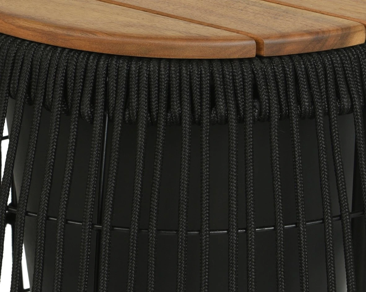 Seville Bijzet Tuintafel Zwart - Ø 40 X H 49 Cm - Afbeelding 2