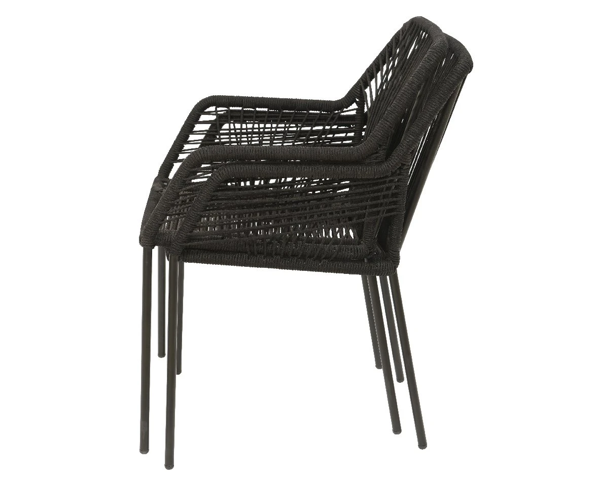 Seville Tuinstoel Zwart - 63 X 57 X 85 Cm - Afbeelding 4