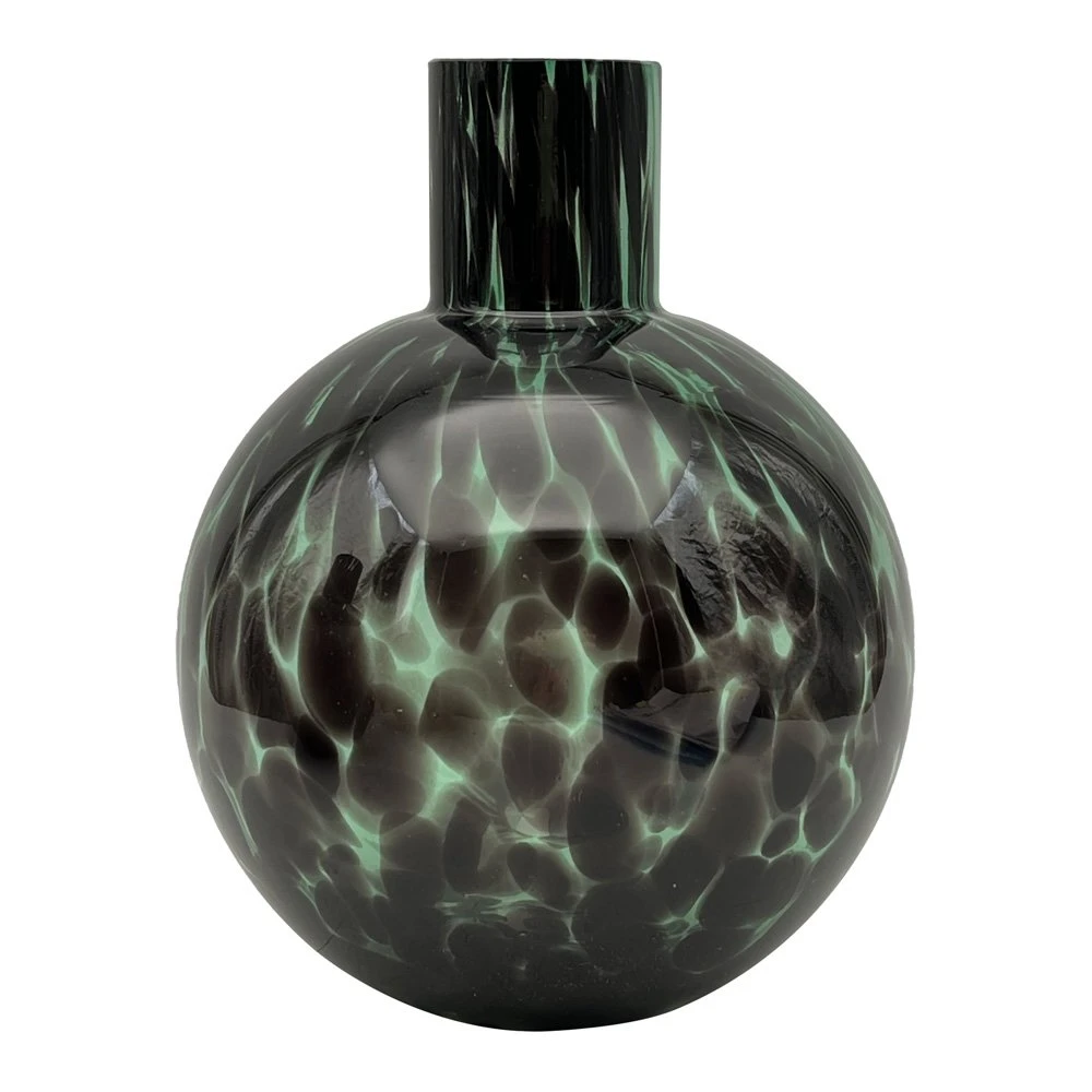 Vaas Glas Green Leopard - Ø 17,5 X H 23 Cm