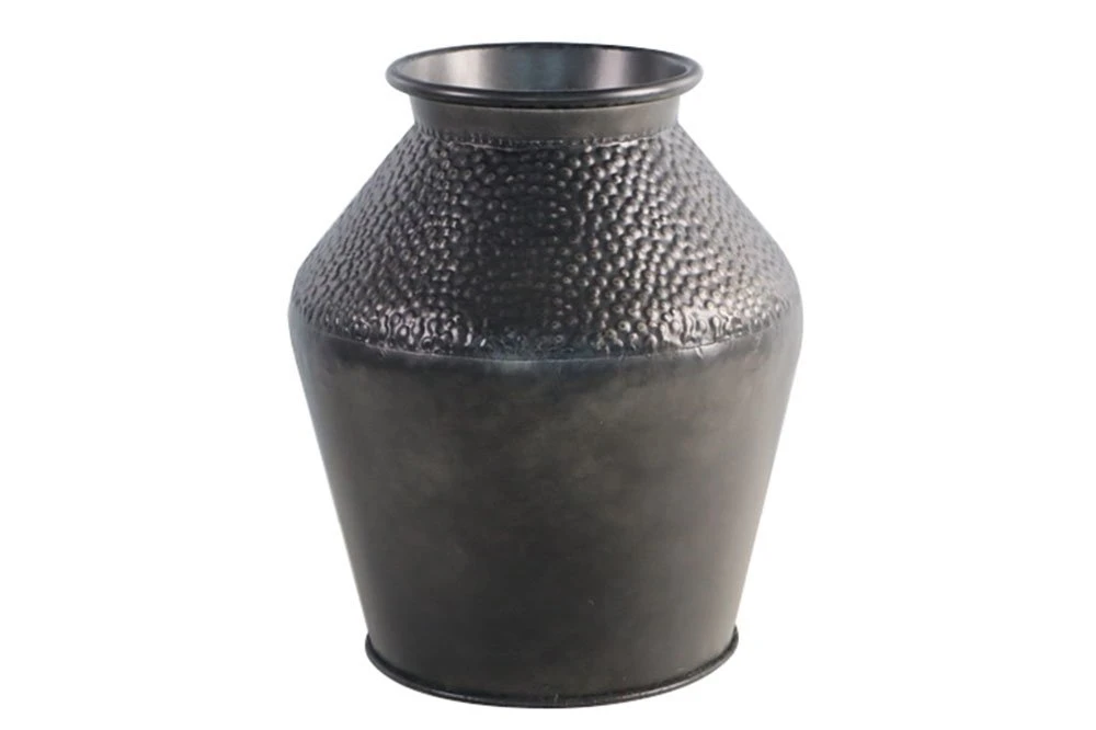 Vaas Metaal Rustique Black - H 35 X D 30 Cm